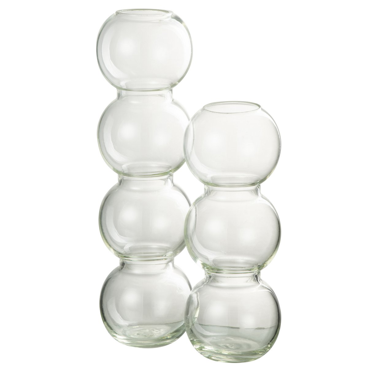 J-Line Vaas Bollen Glas Transparant Large - 30.5 cm hoog