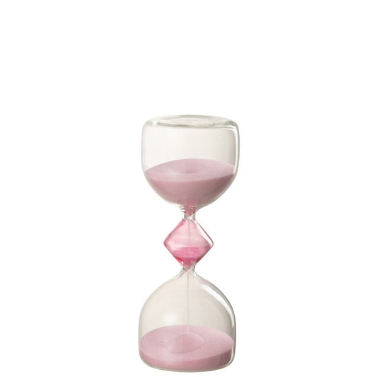 J-Line Zandloper 10Min Glas Roze