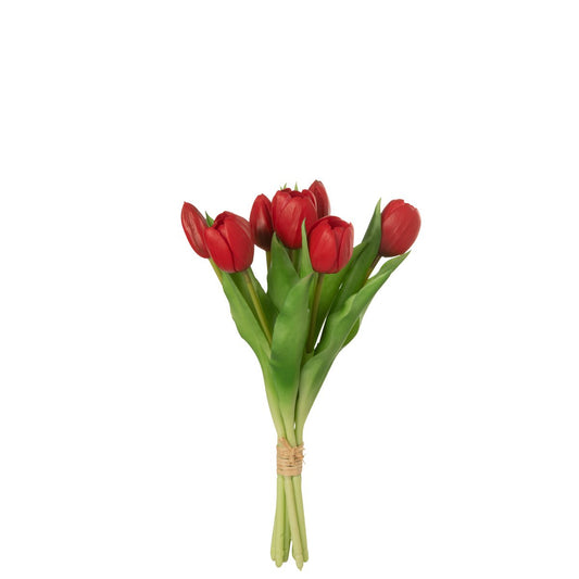 J-Line Boeket Tulpen 7Stuks Pu Rood Small
