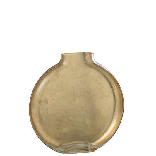 J-Line Vaas Miki Verre Transparant/Goud Large - 25.5 cm hoog