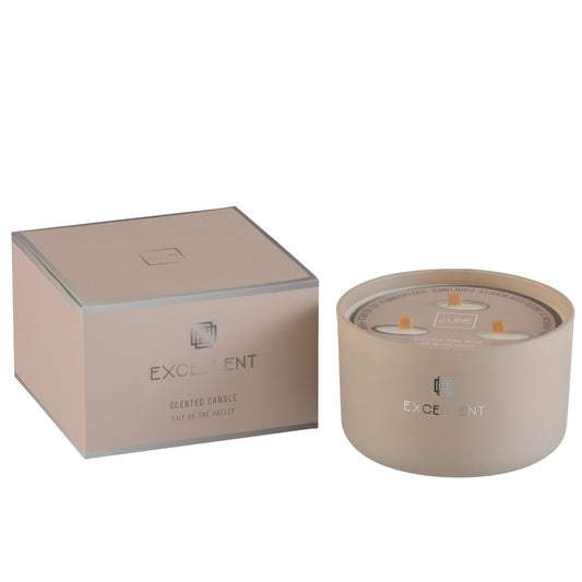 J-Line Geurkaars Excellent Glas Beige Large-40U